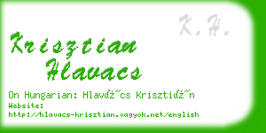 krisztian hlavacs business card